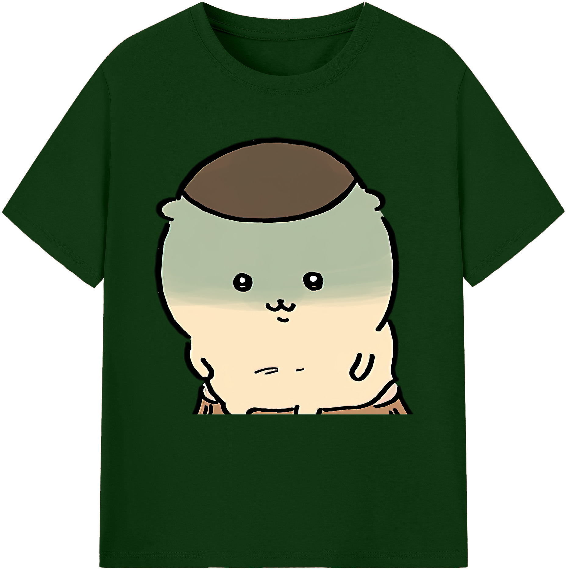 （画像用） ちいかわ くりまんじゅう Chii-kawa kuri manjū 綿100％半袖Tシャツ（フロントプリント）